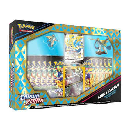 Pokemon TCG Sword & Shield Crown Zenith Shiny Zacian Premium Figure Collection Box
