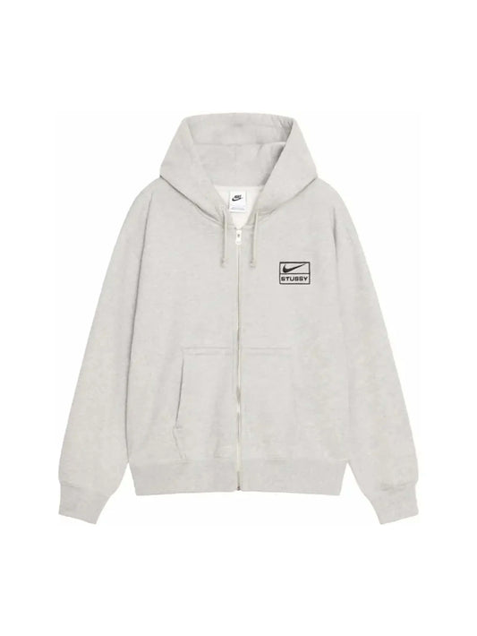 Nike x Stussy Fleece Jacket Zip Hoodie Dark Grey Heather